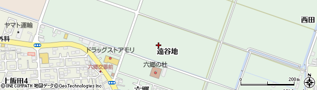 宮城県仙台市若林区下飯田（遠谷地）周辺の地図