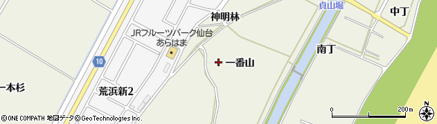 宮城県仙台市若林区荒浜（一番山）周辺の地図