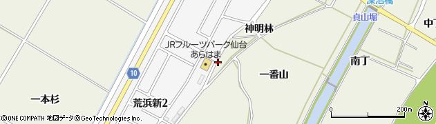 宮城県仙台市若林区荒浜（四本松）周辺の地図