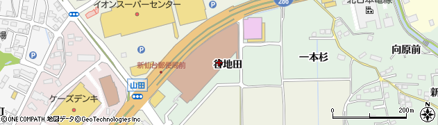 宮城県仙台市太白区鈎取谷地田周辺の地図