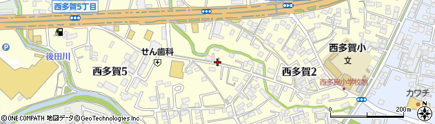 宮城県仙台市太白区西多賀周辺の地図