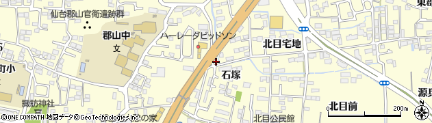 宮城県仙台市太白区郡山（矢来前）周辺の地図