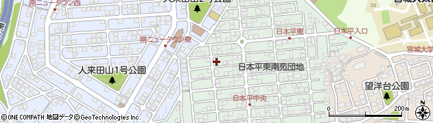 宮城県仙台市太白区日本平34周辺の地図