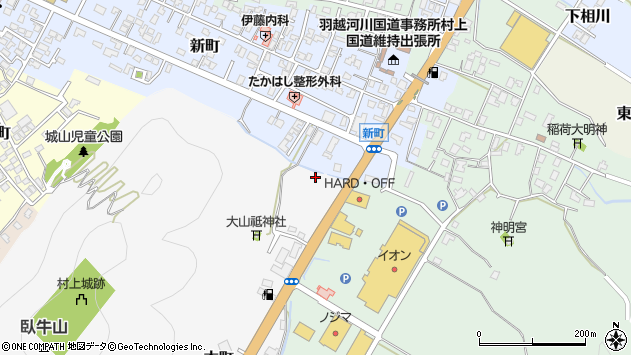 〒958-0824 新潟県村上市本町の地図