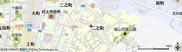 新潟県村上市二之町周辺の地図