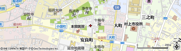 新潟県村上市大工町周辺の地図