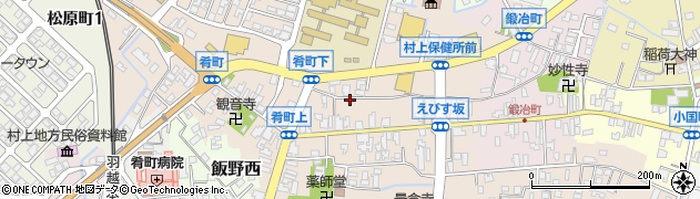新潟県村上市肴町周辺の地図