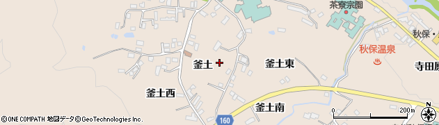 宮城県仙台市太白区秋保町湯元（釜土）周辺の地図