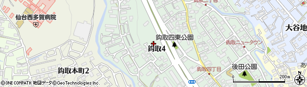ミニストップ仙台鈎取４丁目店周辺の地図