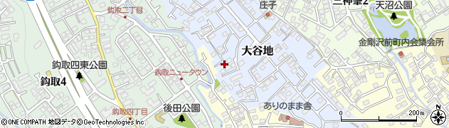 宮城県仙台市太白区大谷地周辺の地図