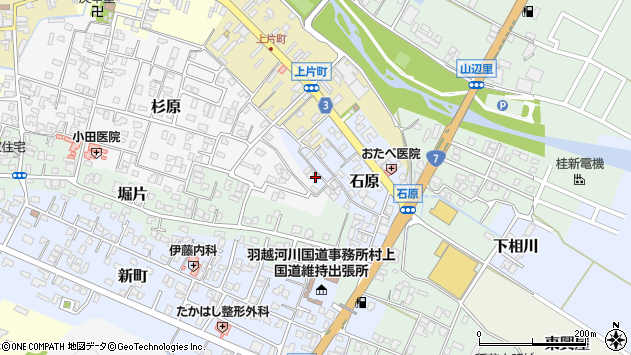〒958-0832 新潟県村上市石原の地図
