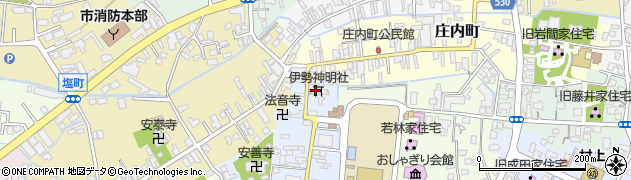 伊勢神明社周辺の地図