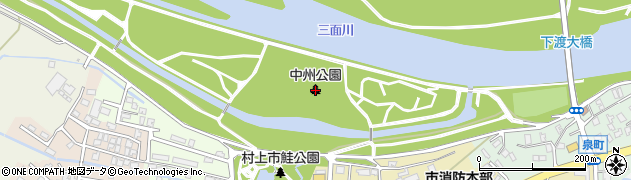 中州公園周辺の地図