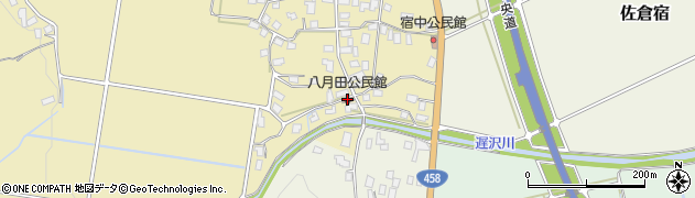八月田公民館周辺の地図