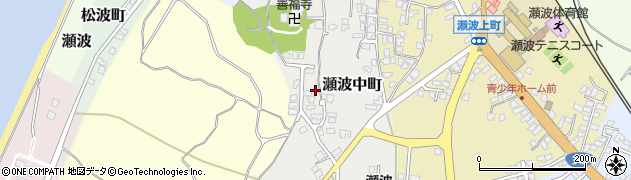 新潟県村上市瀬波中町周辺の地図