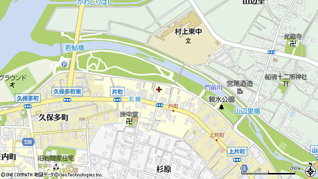 〒958-0872 新潟県村上市片町の地図