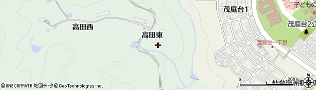 宮城県仙台市太白区茂庭（高田東）周辺の地図