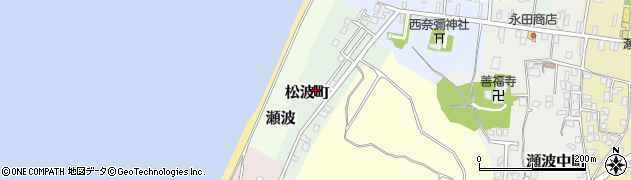 新潟県村上市松波町周辺の地図