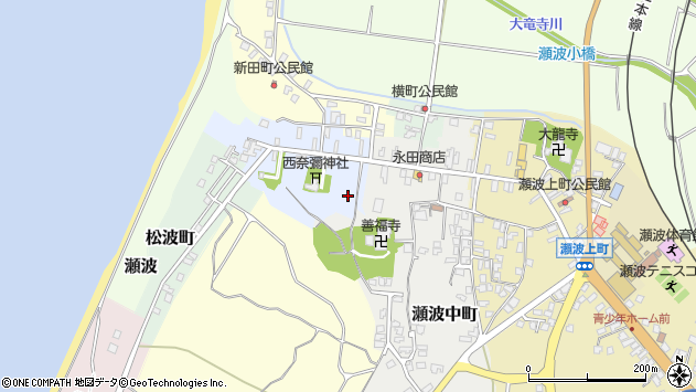 〒958-0026 新潟県村上市瀬波浜町の地図