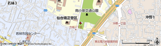 仙台市　南小泉交通公園周辺の地図
