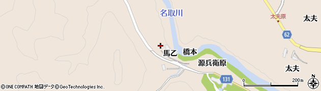 宮城県仙台市太白区秋保町湯元（馬乙）周辺の地図