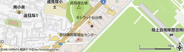 宮城県仙台市若林区遠見塚東周辺の地図