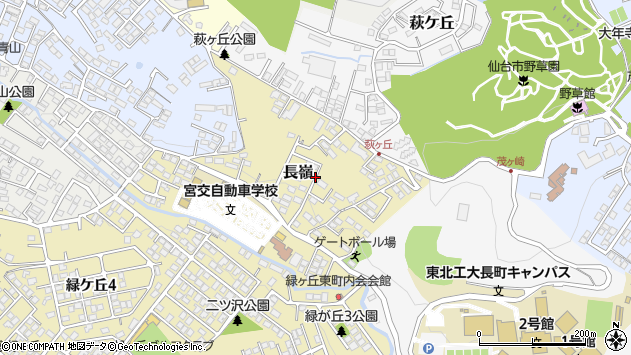 〒982-0847 宮城県仙台市太白区長嶺の地図