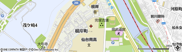 宮城県仙台市太白区根岸町周辺の地図