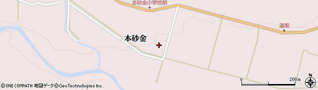 宮城県川崎町（柴田郡）本砂金（中清水）周辺の地図