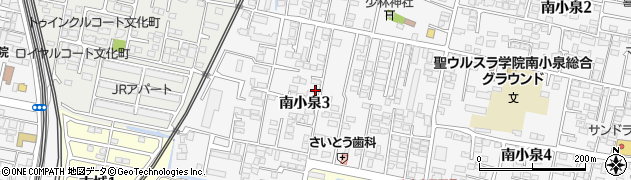 宮城県仙台市若林区南小泉3丁目周辺の地図