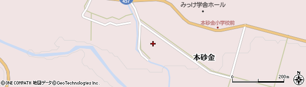 宮城県川崎町（柴田郡）本砂金（大城前）周辺の地図