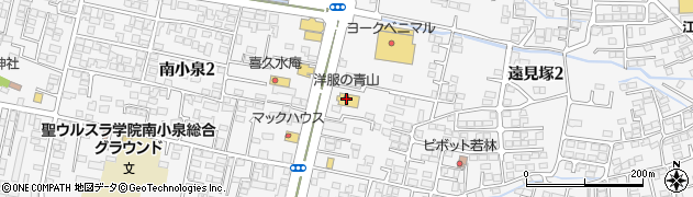 洋服の青山仙台遠見塚店周辺の地図