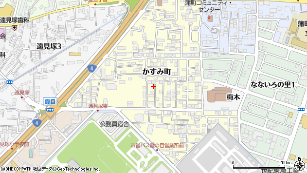 〒984-0822 宮城県仙台市若林区かすみ町の地図