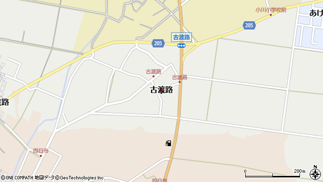 〒958-0269 新潟県村上市古渡路の地図