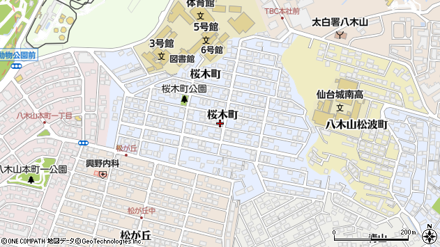 〒982-0835 宮城県仙台市太白区桜木町の地図