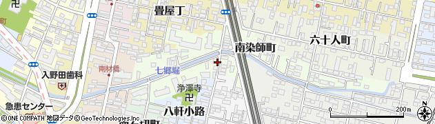 宮城県仙台市若林区南染師町周辺の地図