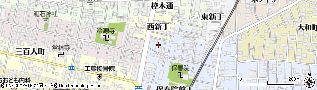 宮城県仙台市若林区保春院前丁周辺の地図