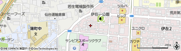 宮城県仙台市若林区伊在（西田）周辺の地図