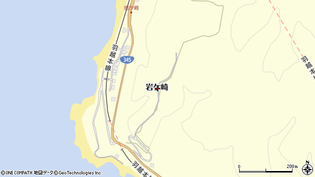 〒958-0008 新潟県村上市岩ケ崎の地図