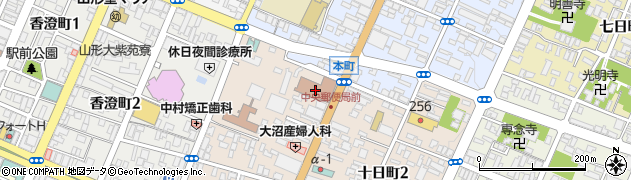 ゆうちょ銀行山形店 ＡＴＭ周辺の地図