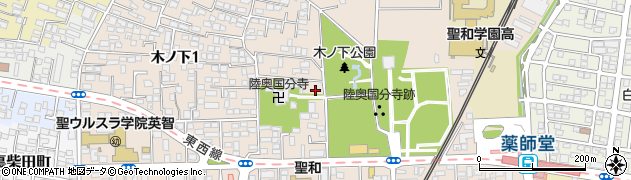 宮城県仙台市若林区木ノ下周辺の地図