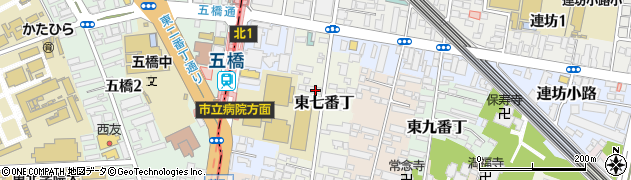 訪問看護ココステーション仙台中央周辺の地図