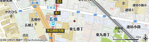 宮城県仙台市若林区東七番丁周辺の地図