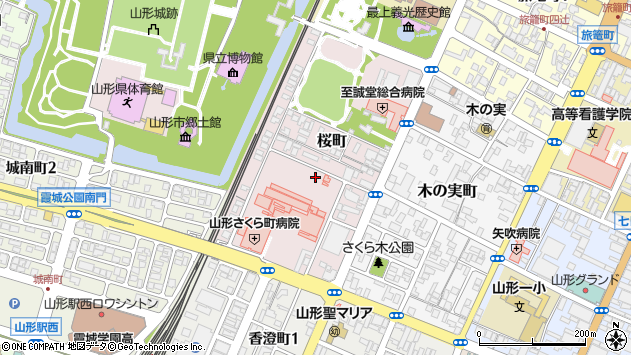 〒990-0045 山形県山形市桜町の地図