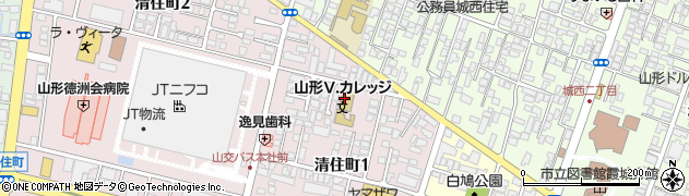 山本学園本部事務局周辺の地図