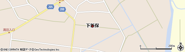 新潟県村上市下新保周辺の地図