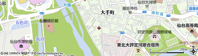 宮城県仙台市青葉区大手町周辺の地図