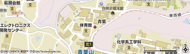 宮城県仙台市青葉区荒巻周辺の地図