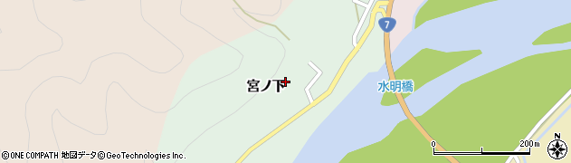 新潟県村上市宮ノ下204周辺の地図