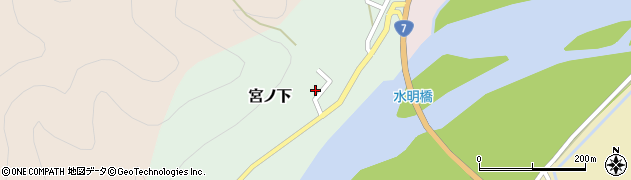 新潟県村上市宮ノ下212周辺の地図